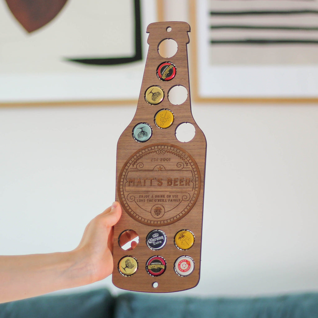 Personalised Birthday Beer Bottle Cap Collector Gift