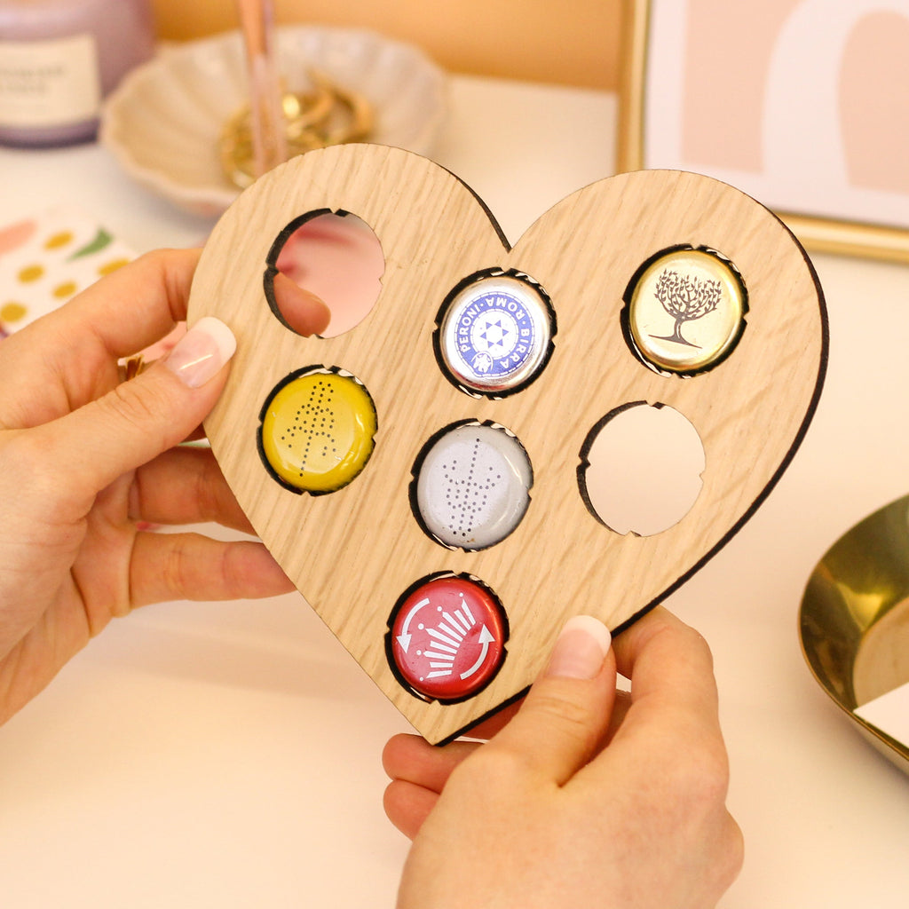 Personalised Heart Cap Collector Coaster