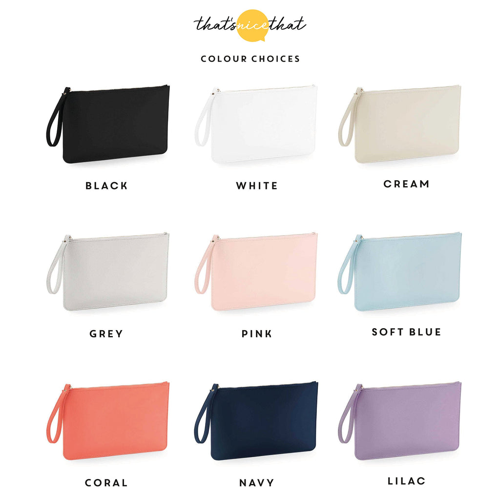 Personalised Heart Clutch Bag