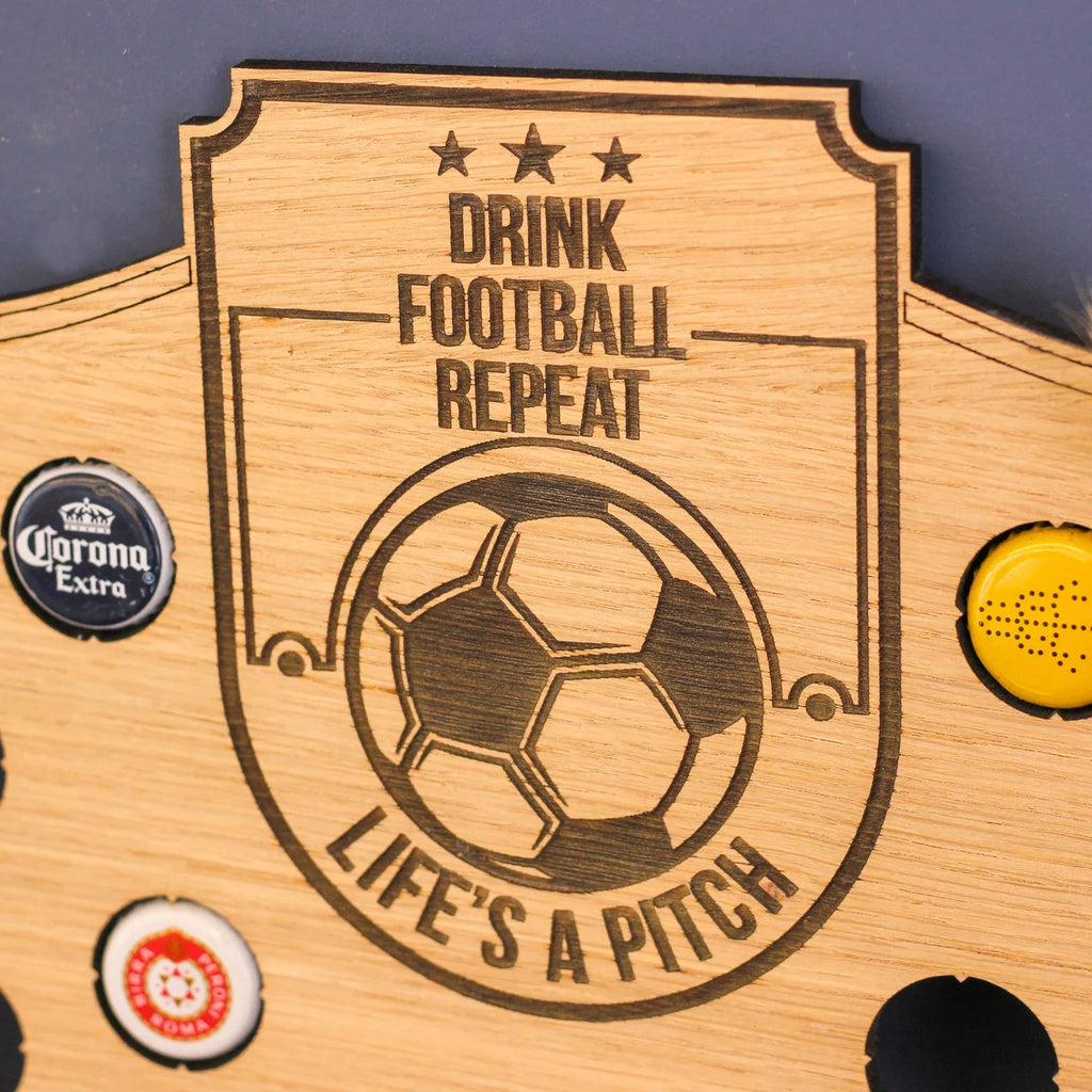 Personalised Football Crest Bottle Cap Collector