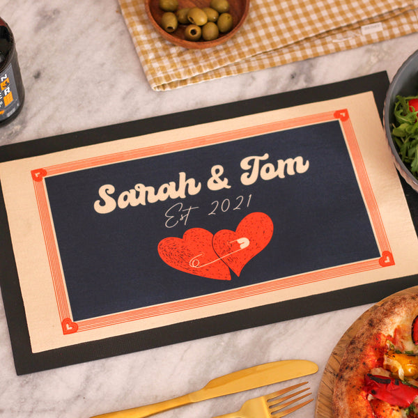 Personalised Couples Bar Mat Runner