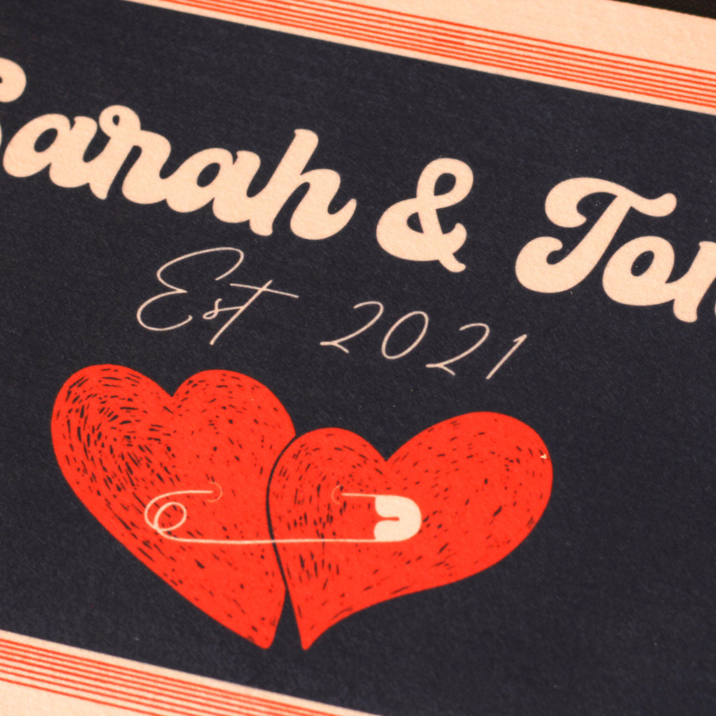 Personalised Couples Bar Mat Runner