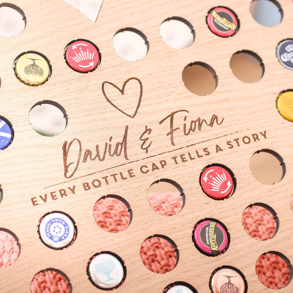 Personalised Heart Shaped Beer Bottle Collector