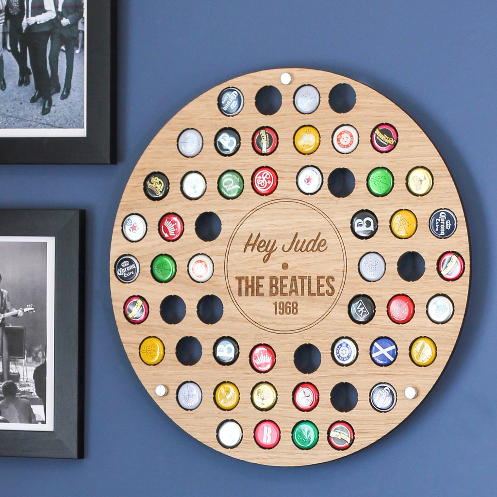 Personalised Beer Cap Music Vinyl Collector For Home