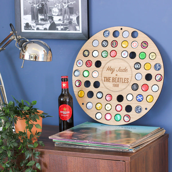 Personalised Beer Cap Music Vinyl Collector For Home
