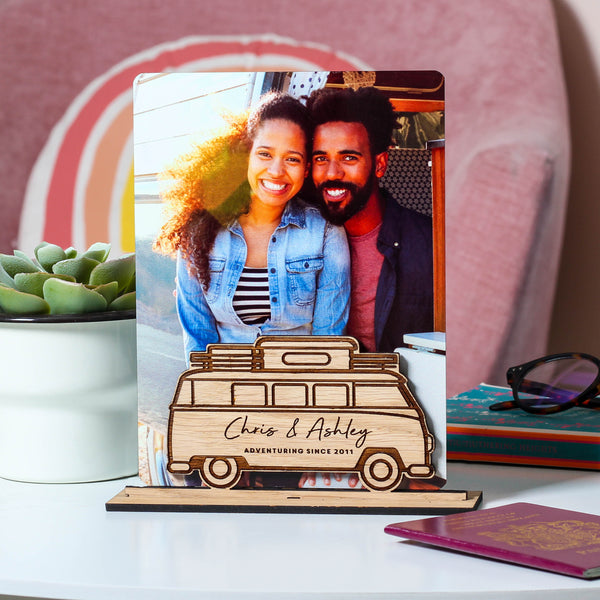 Personalised Campervan Photo Frame For Travel Memories