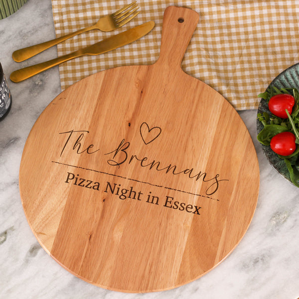 Personalised Family Night Pizza Chopping Board For Home