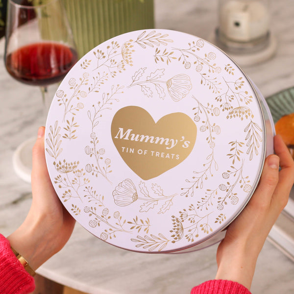 Personalised Gold Floral Cake Baking Tin For Mum