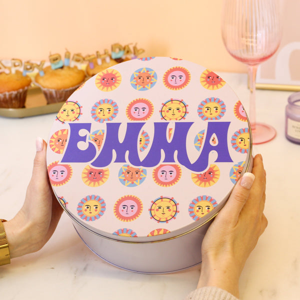 Personalised Faces Cake Tin Baking Gift For Her Kitchen Present For The Home