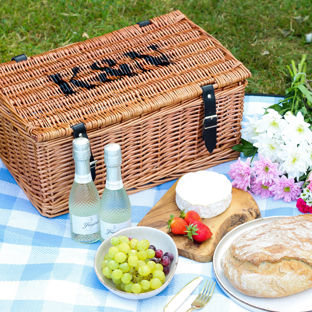 Personalised Picnic Hamper Gift For Couples Wedding Or Anniversary Present For The Home