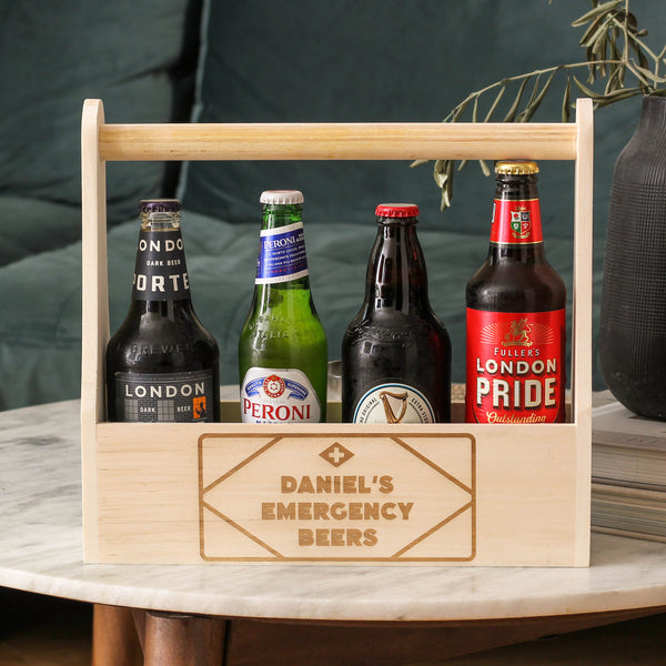 Personalised Emergency Beer Drink Box Gift For Him