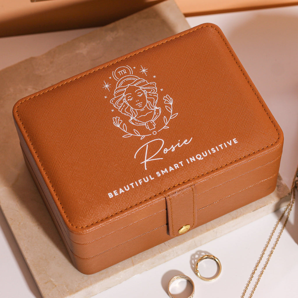 Personalised Foiled Jewellery Box Travel Gift For Her