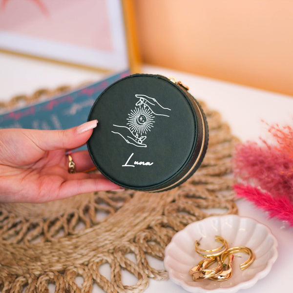 Personalised Jewellery Box With Sun And Moon Design