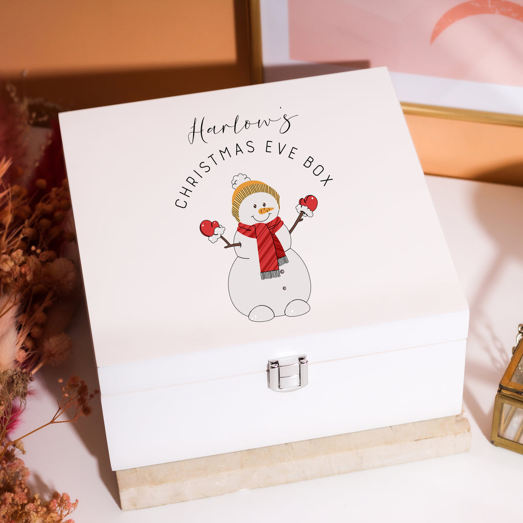 Personalised Snowman Christmas Eve Keepsake Gift For Children