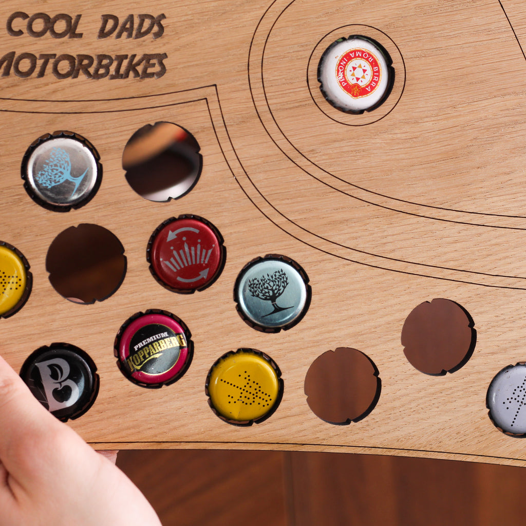 Personalised Motorbike Helmet Bottle Cap Collector Dad