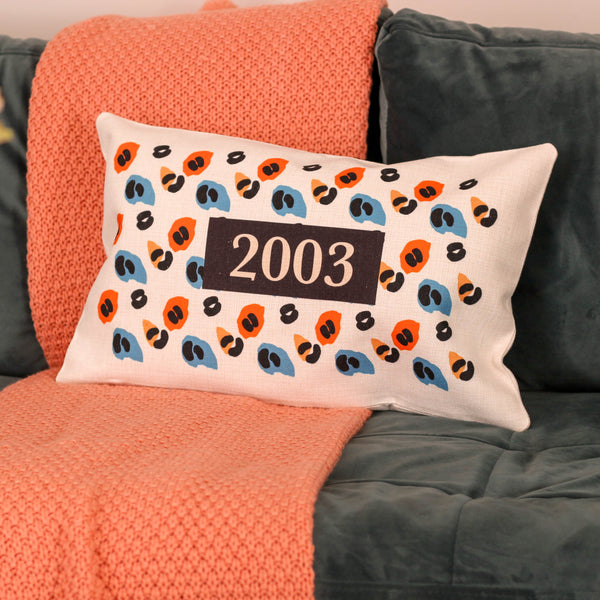 Personalised Colourful Leopard Print Cushion For Home