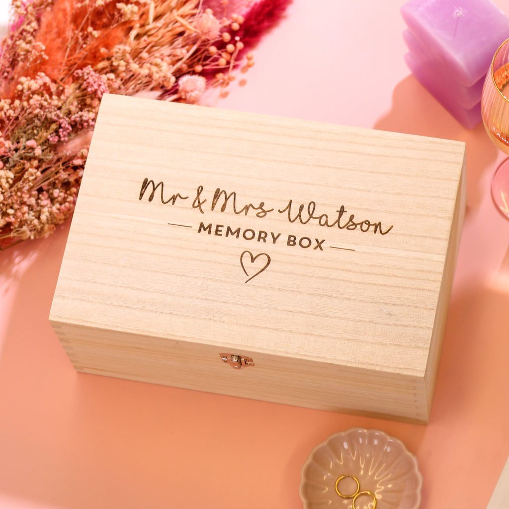 Personalised Mr And Mrs Memory Box