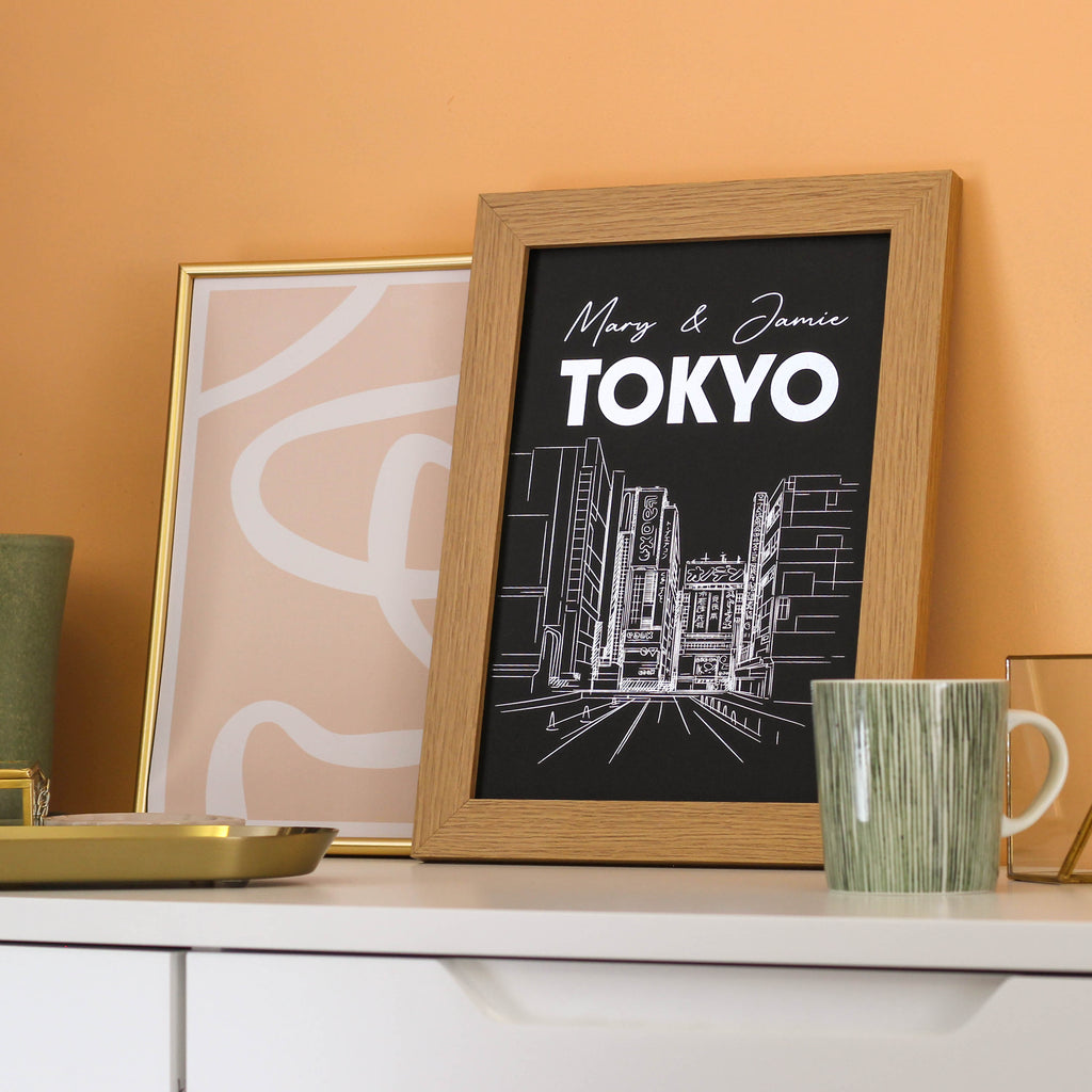 Personalised Tokyo Foiled Print Travel Gift For Couples