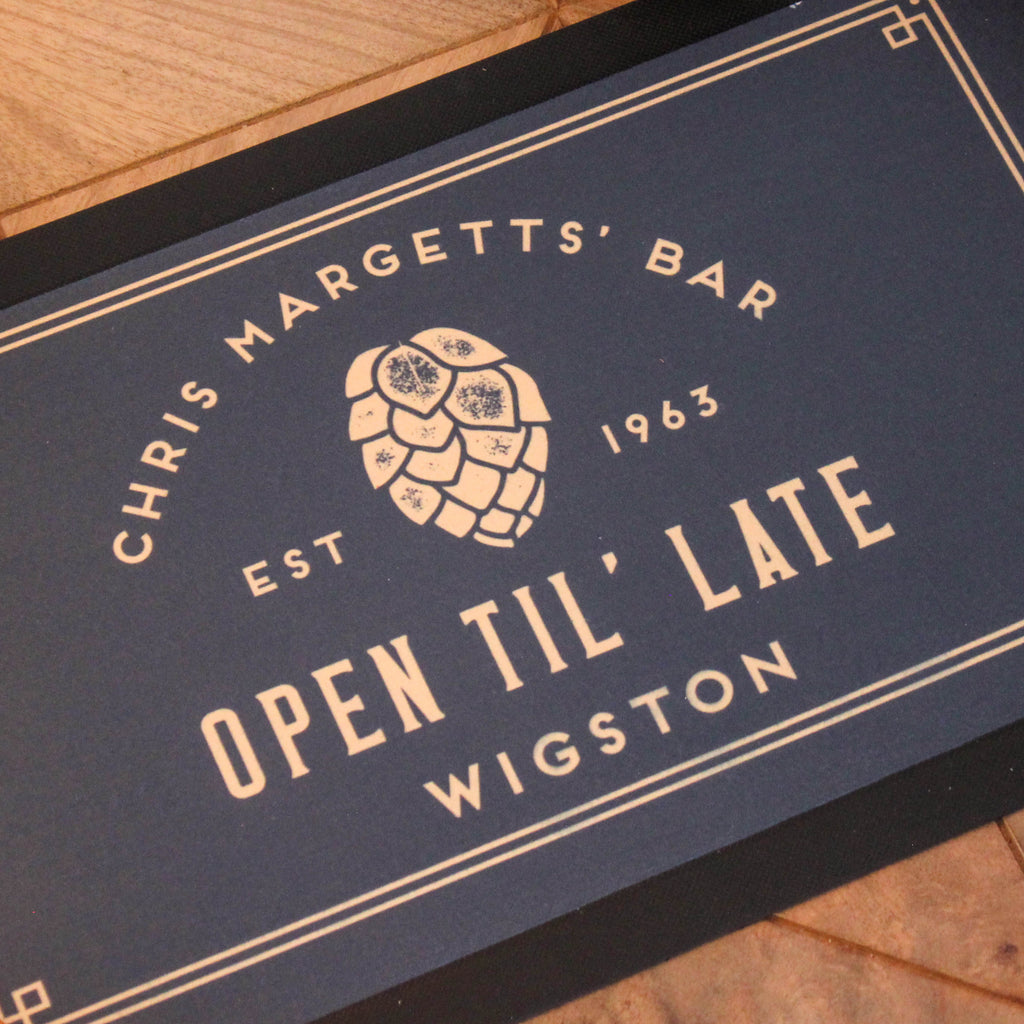 Personalised Vintage Dad's Bar Runner For Home Pub