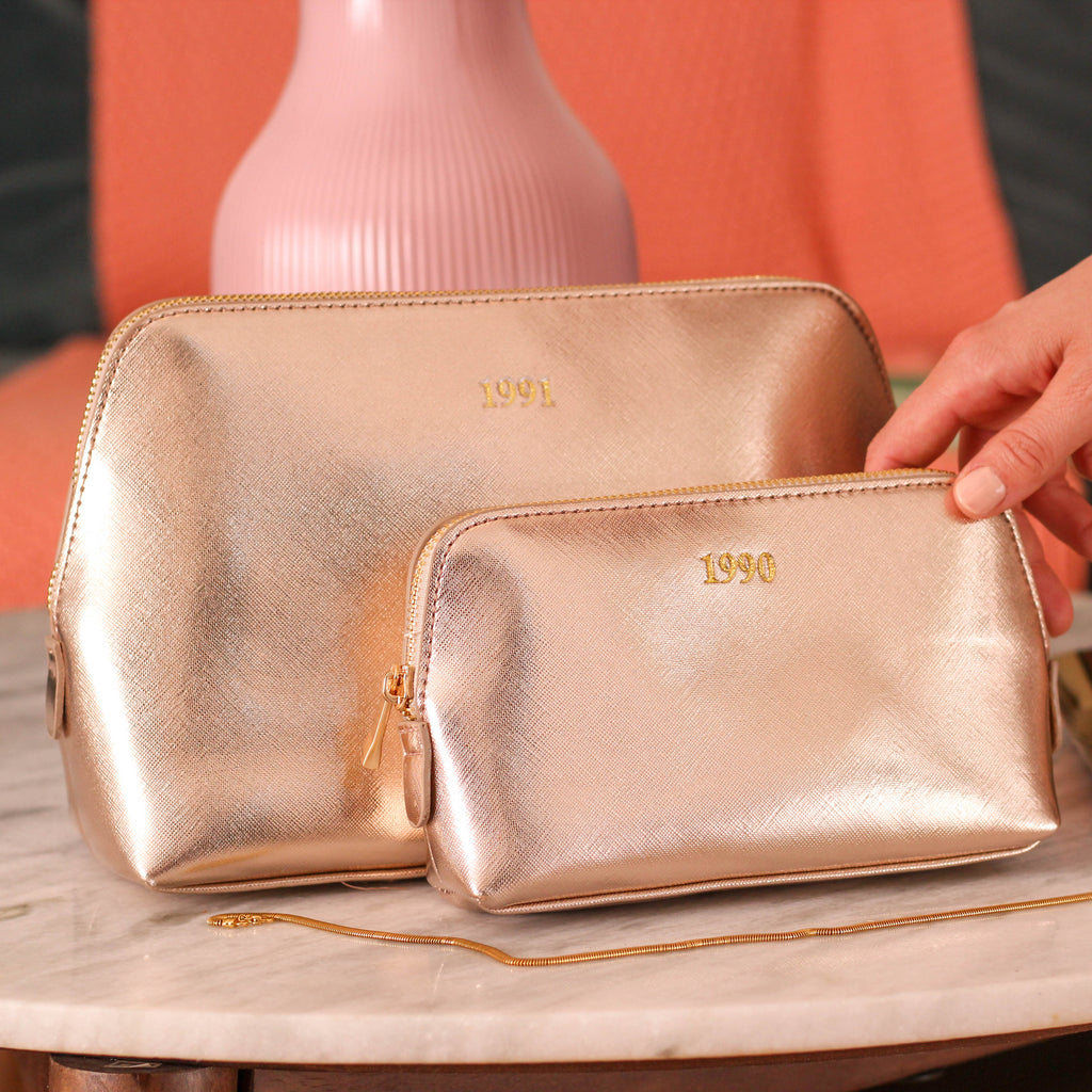 Personalised Birthday Gift Year Make Up Bag For Her
