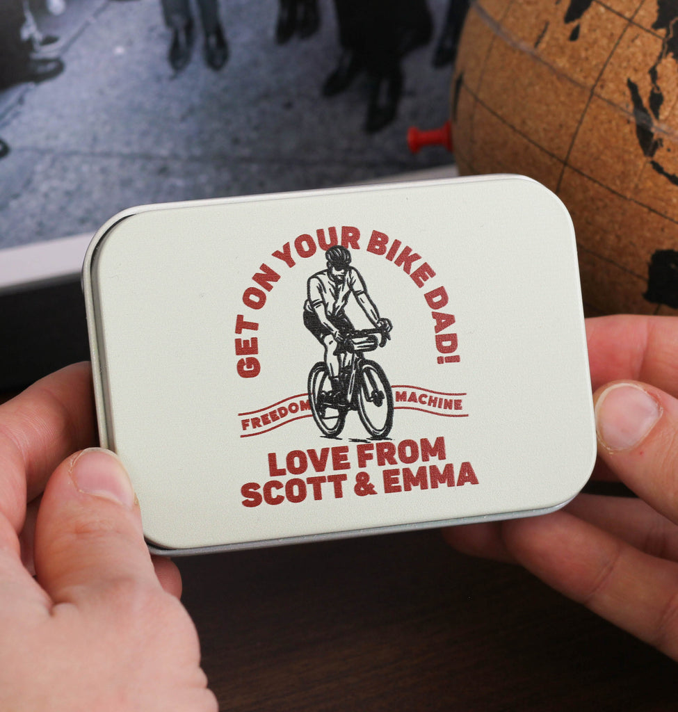 Personalised Bike Tool Gift Tin For Dad Adventure