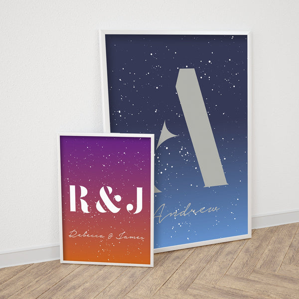 Personalised Stars Initial Print