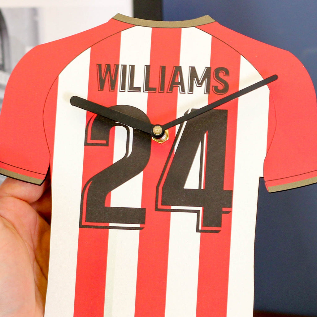 Personalised Football Shirt Wall Clock Gift For Him