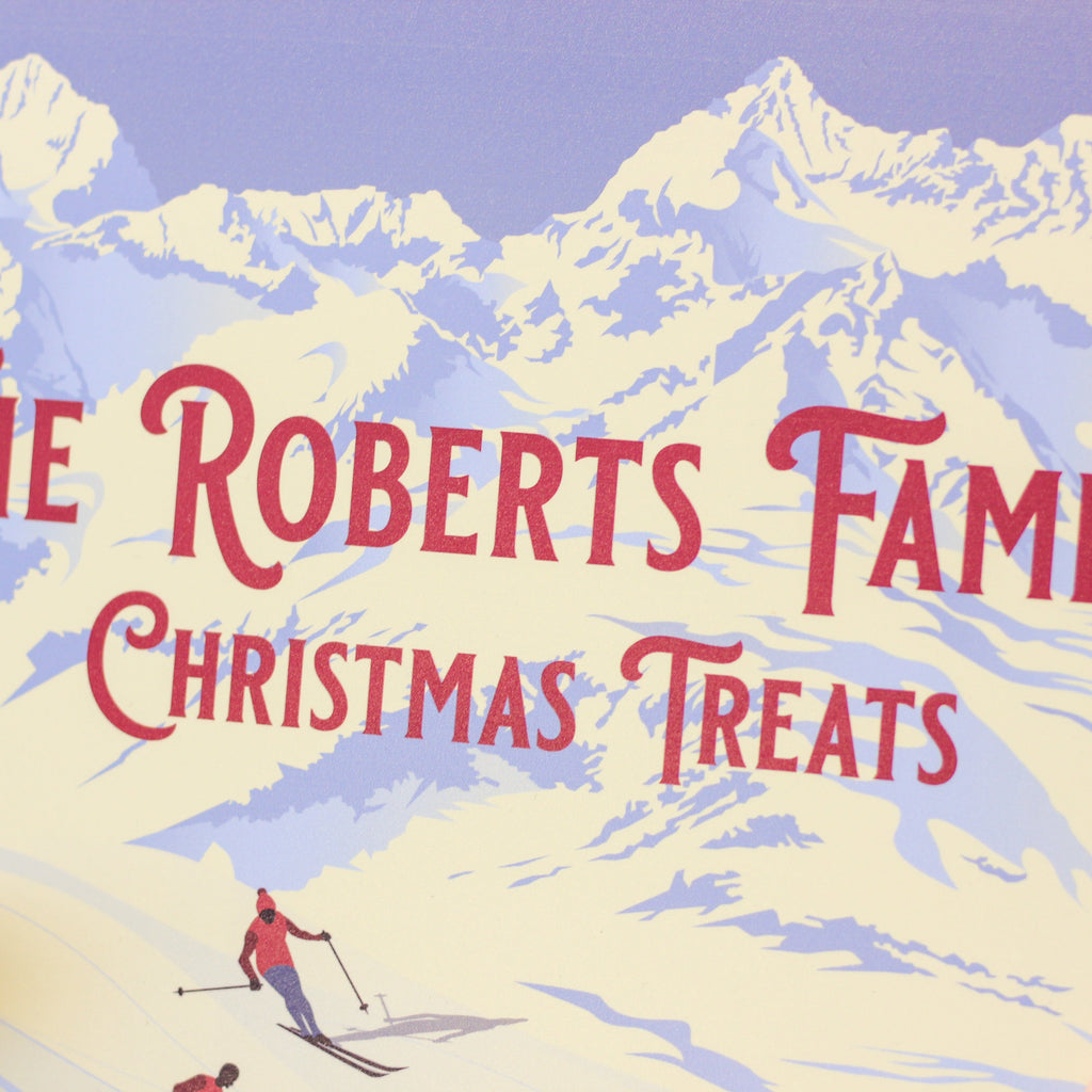 Personalised Skiing Cake Tin