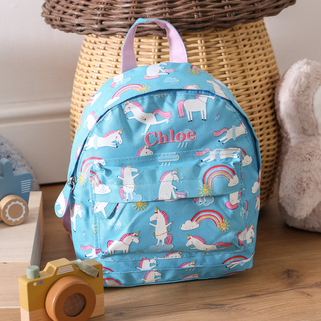 Personalised Unicorn Backpack Girls Gift For School
