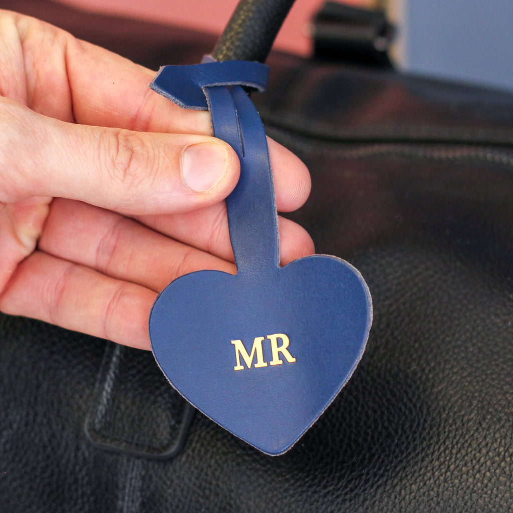 Personalised Heart Luggage Tag Bag Strap Gift