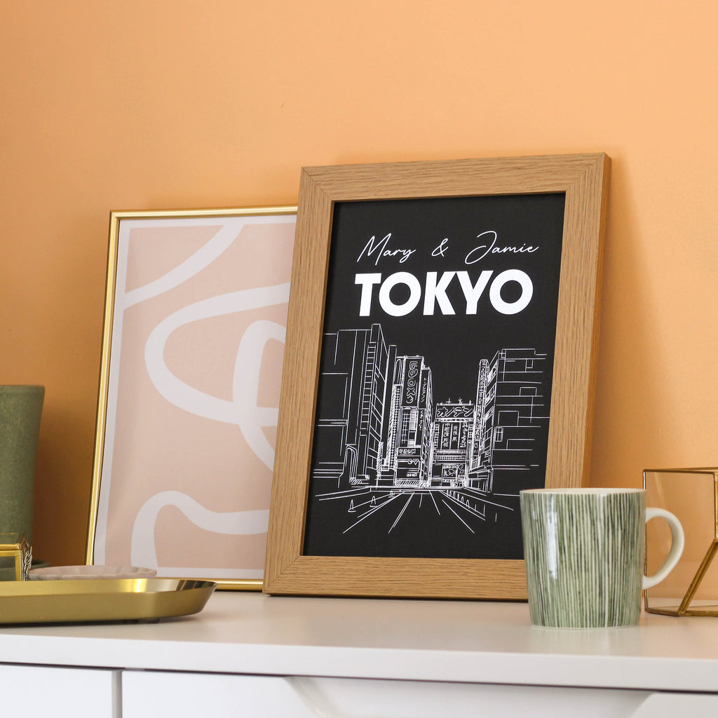 Personalised Tokyo Foiled Print Travel Gift For Couples