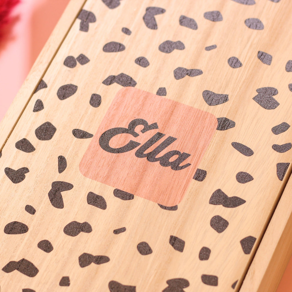 Personalised Dalmatian Dots Rectangular Jewellery Box