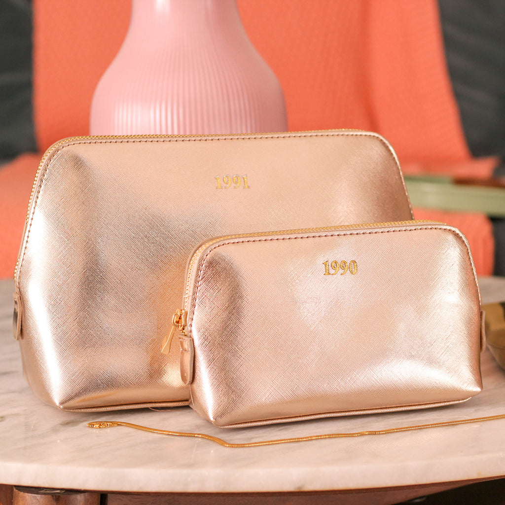 Personalised Birthday Gift Year Make Up Bag For Her