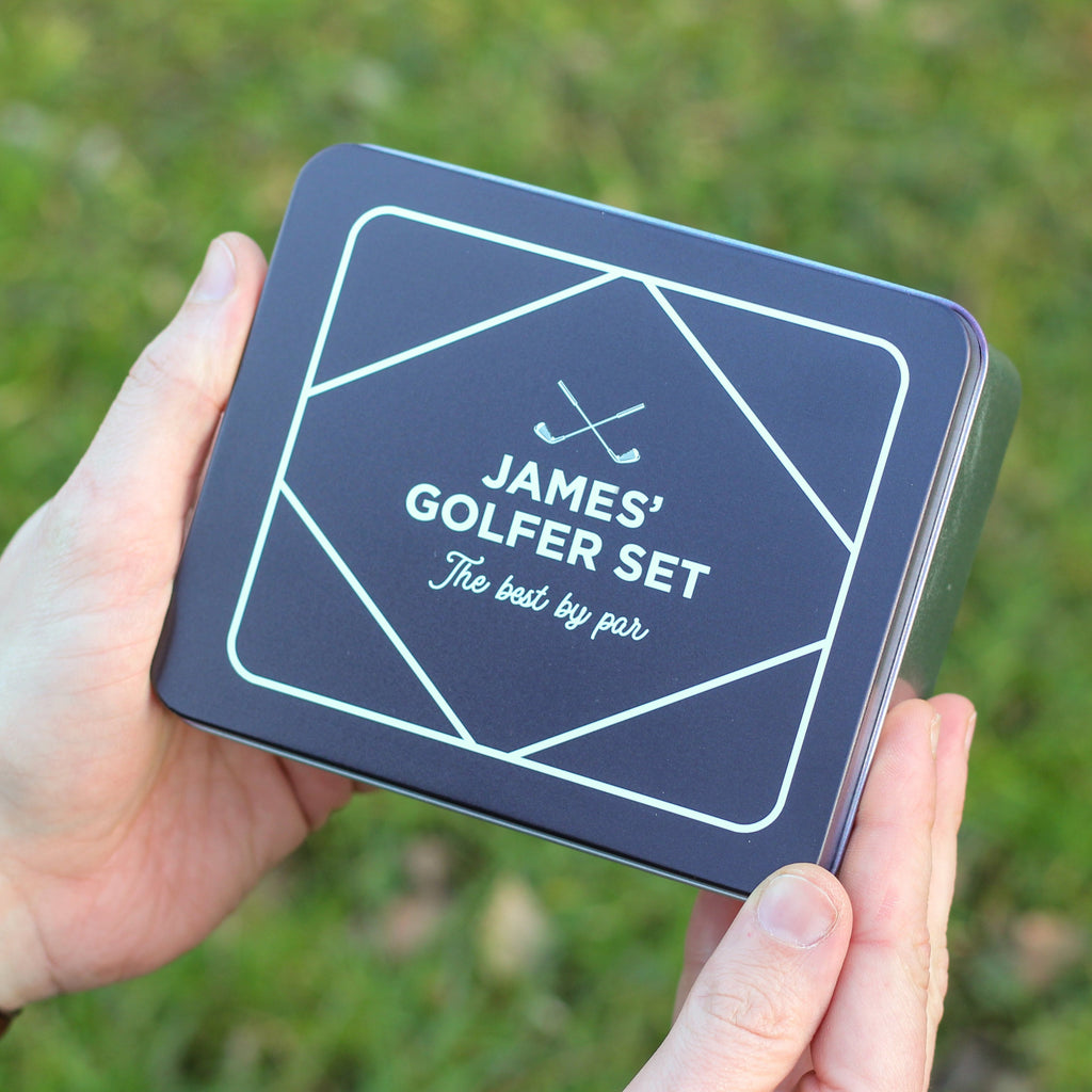 Personalised Emergency Golf Set Tin Gift For Him