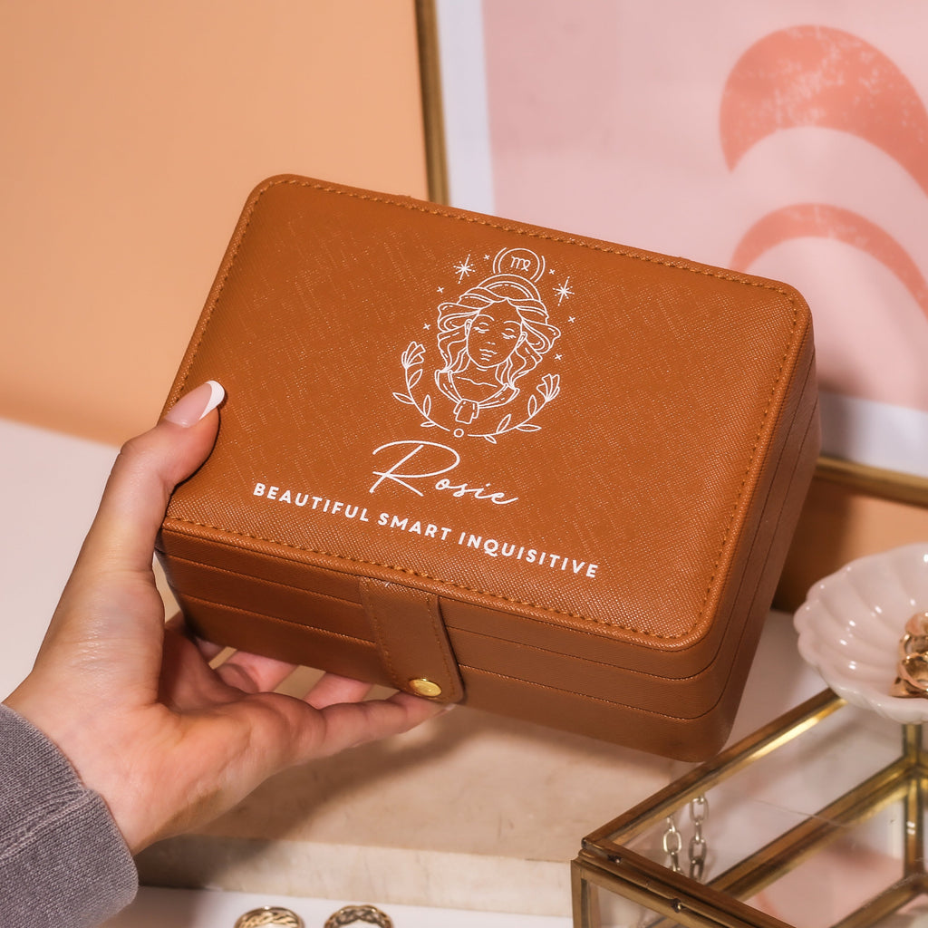Personalised Foiled Jewellery Box Travel Gift For Her