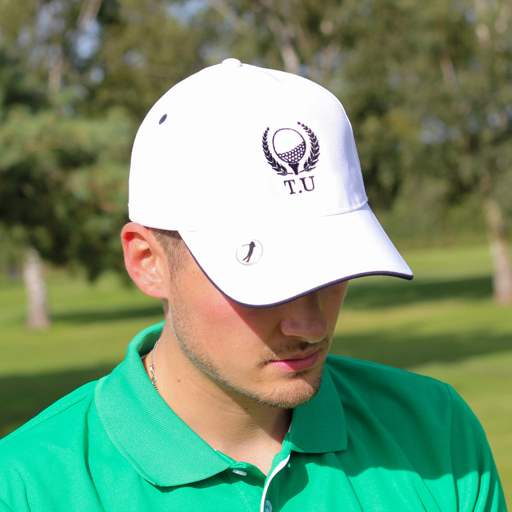 Personalised Golf Wreath Mens Cap With Golf Ball Marker