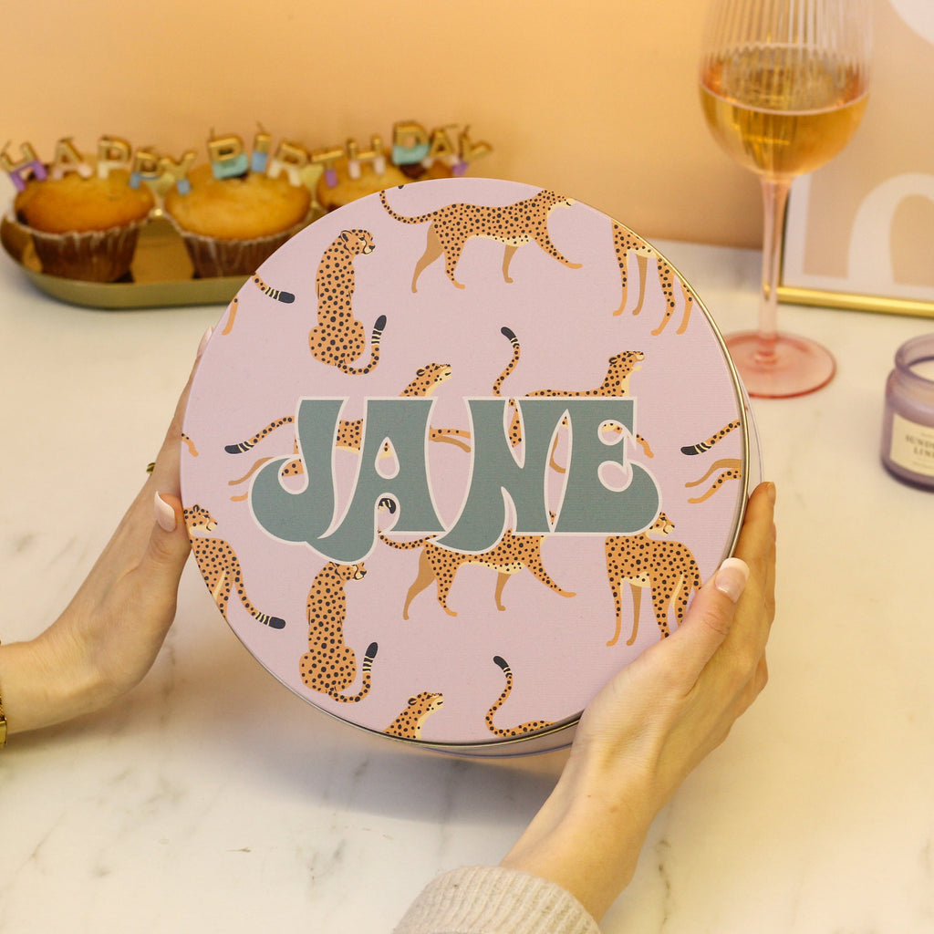 Personalised Leopard Cake Tin