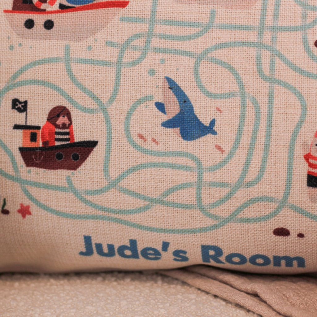 Personalised Polar Sea Cushion Story Time Or Nursery Gift For Kids Room