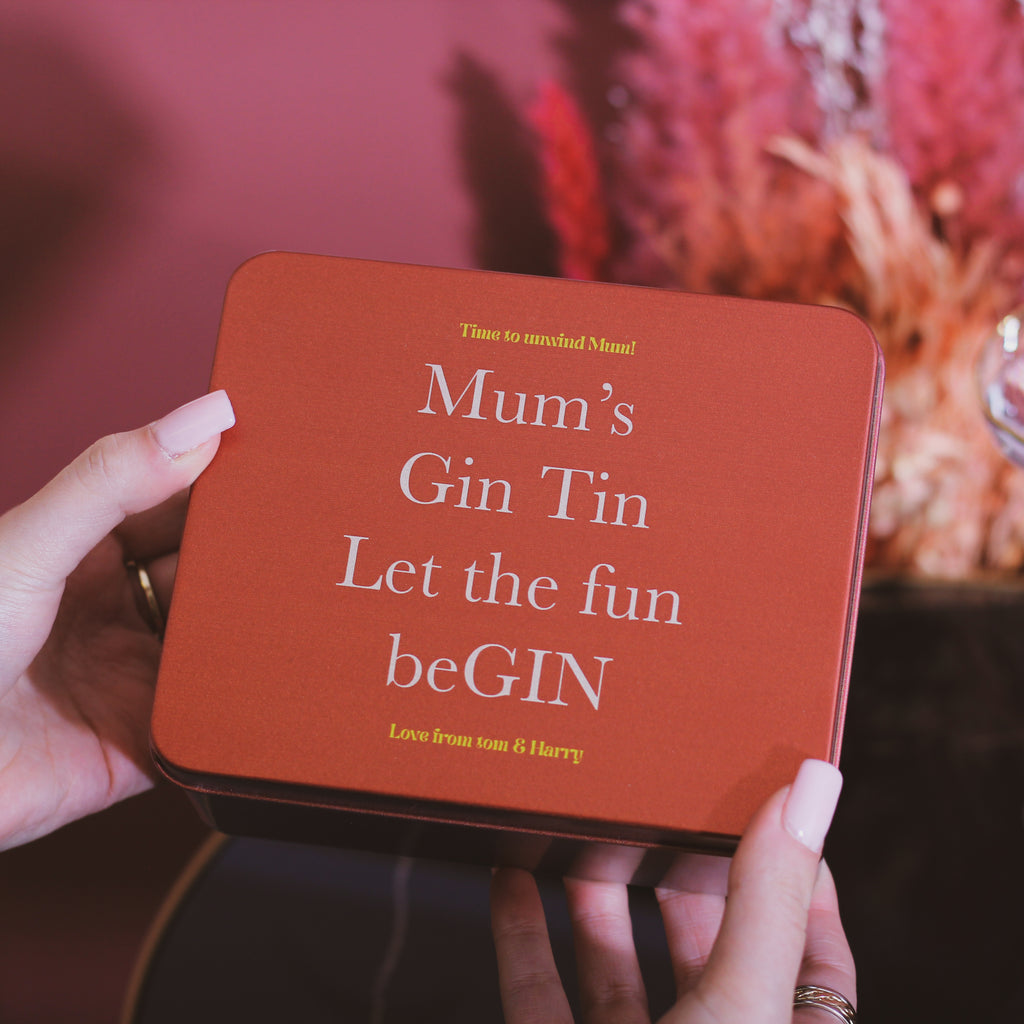 Personalised Mum's Gin Tin Alcohol Gift Set Box For Her