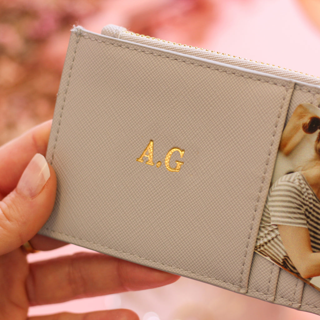 Personalised Foiled Purse With Photo Upload Card Holder