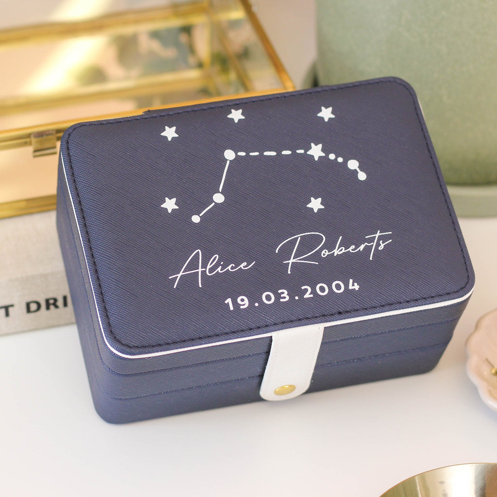 Personalised Star Sign Jewellery Box