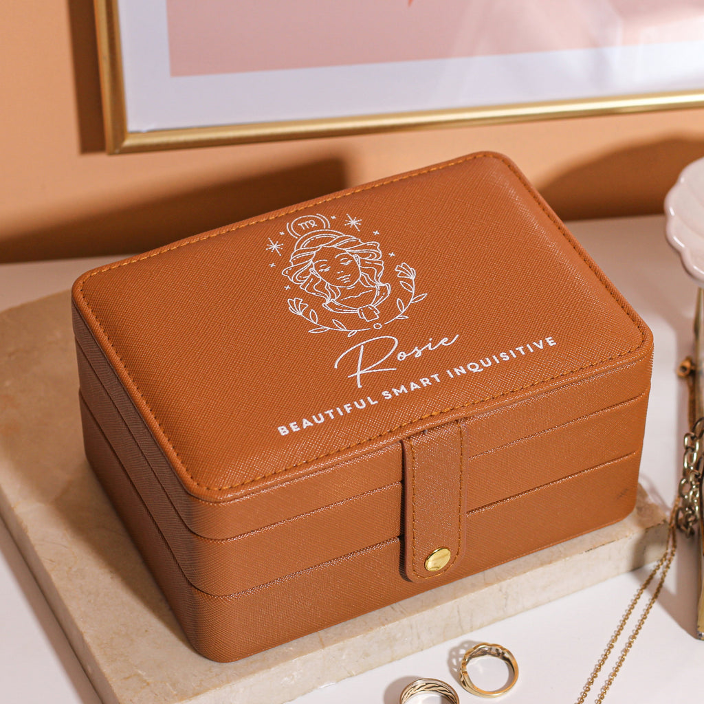 Personalised Foiled Jewellery Box Travel Gift For Her