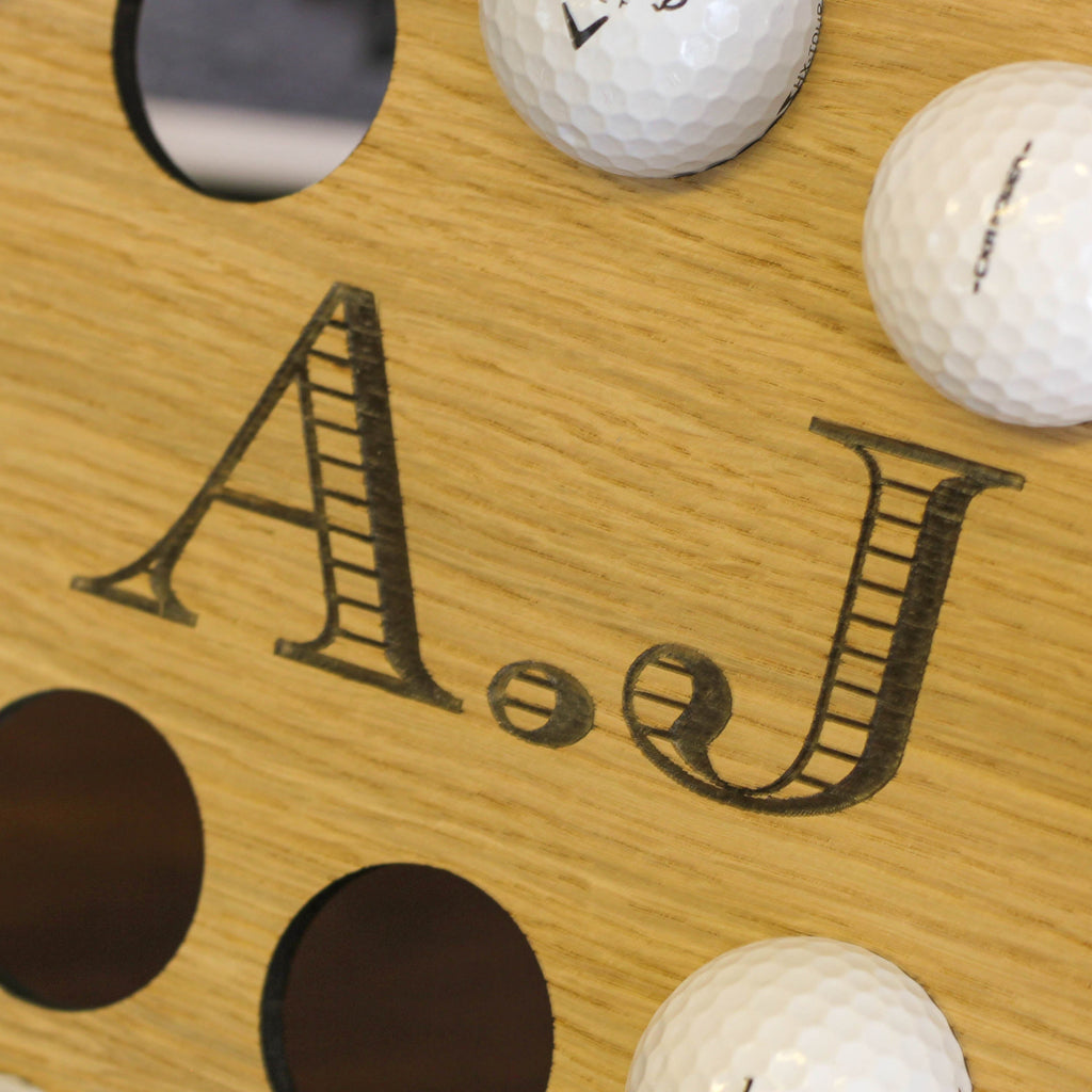 Personalised Initials Golf Ball Collector Wall Art
