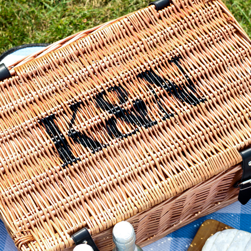 Personalised Picnic Hamper Gift For Couples Wedding Or Anniversary Present For The Home