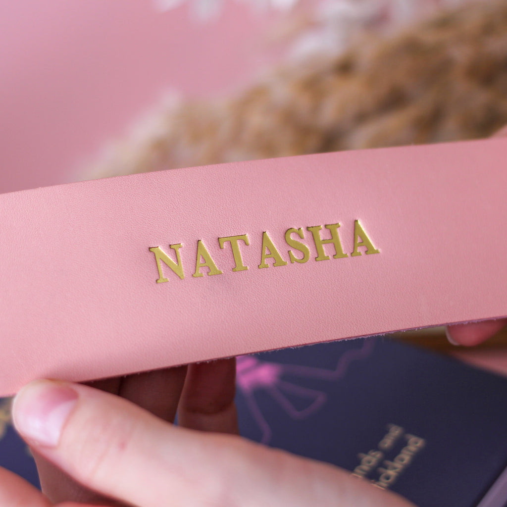 Personalised Pink Bookmark Gift For Her Travel Present
