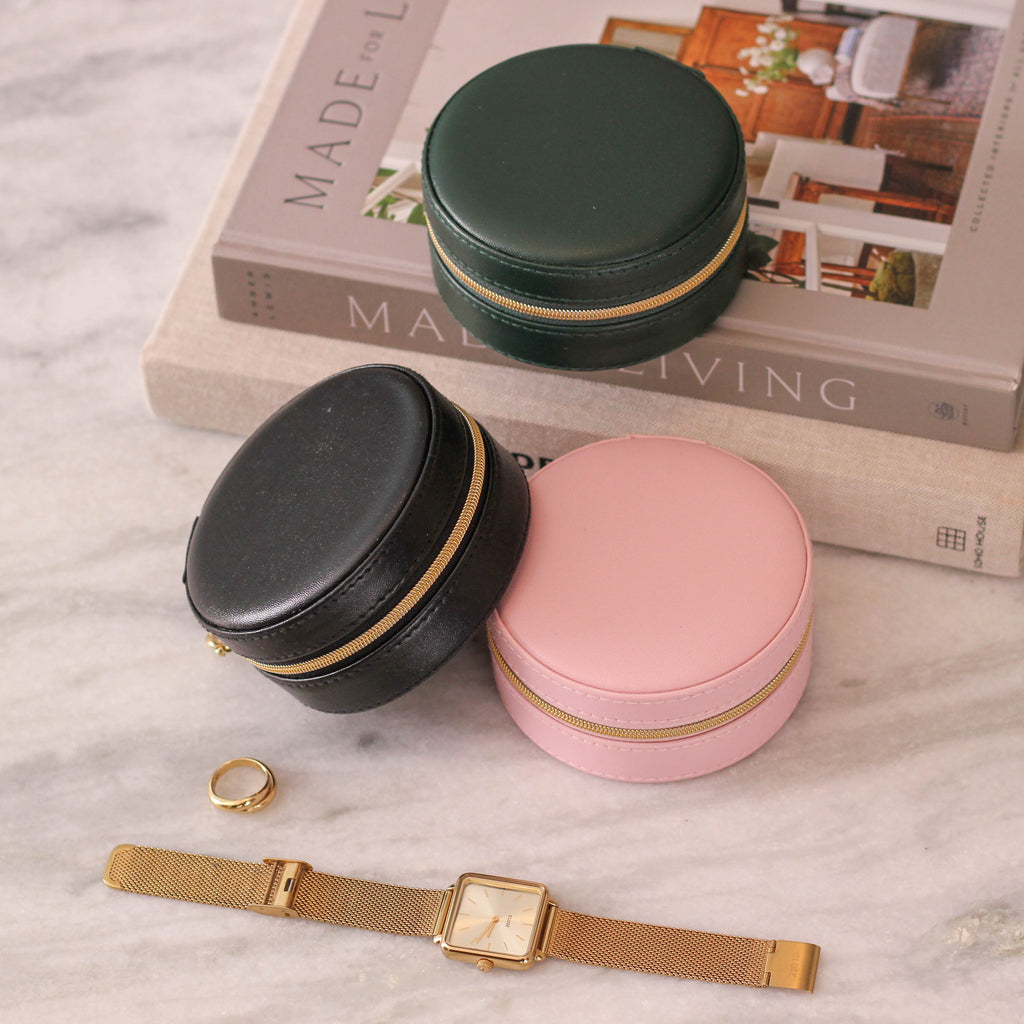 Personalised Star Sign Birthday Round Jewellery Case