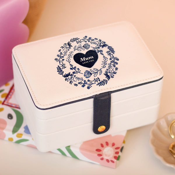 Personalised Floral Jewellery Box Gift For Mum Or Her