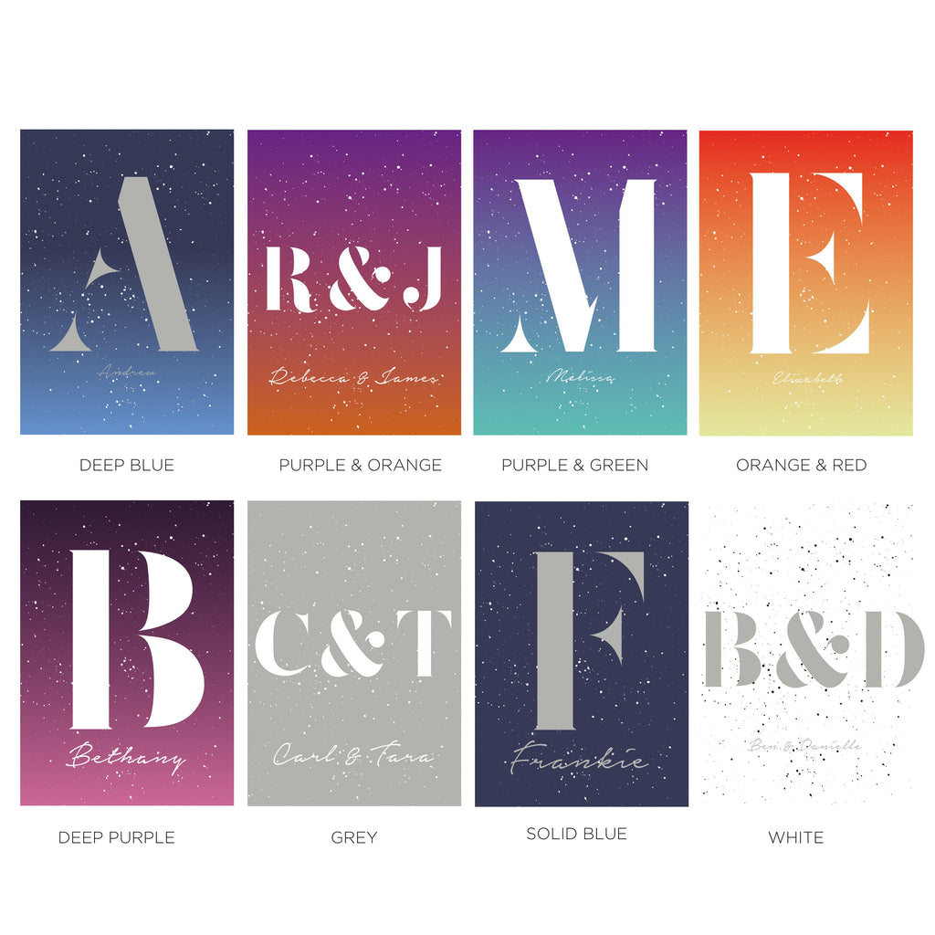 Personalised Stars Initial Print