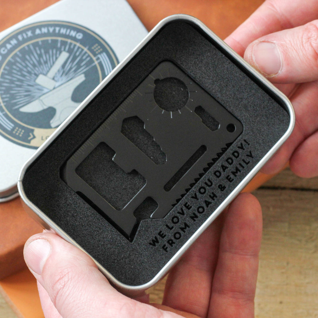 Dad's Pocket Multi Tool Personalised Tin Gift Set