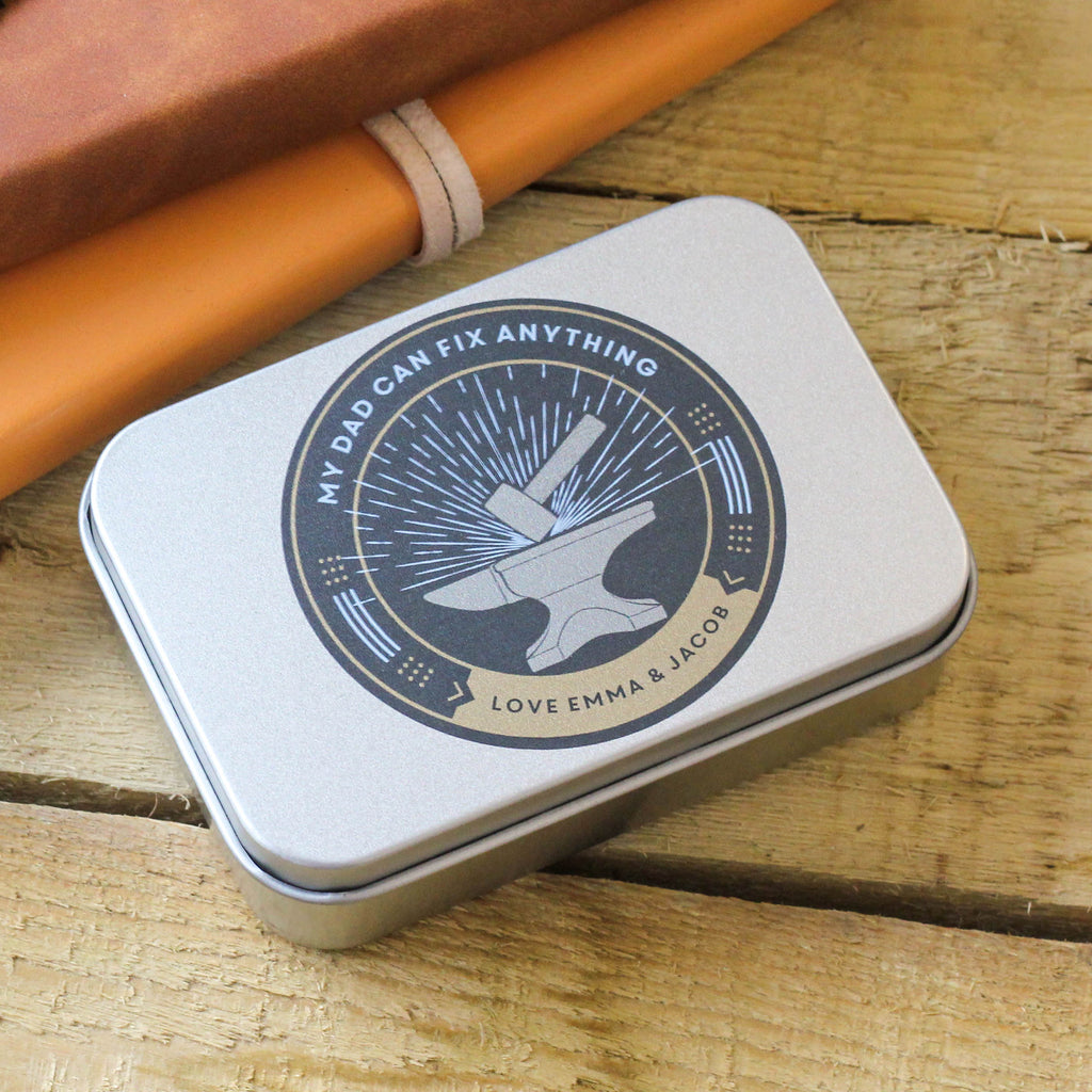 Dad's Pocket Multi Tool Personalised Tin Gift Set